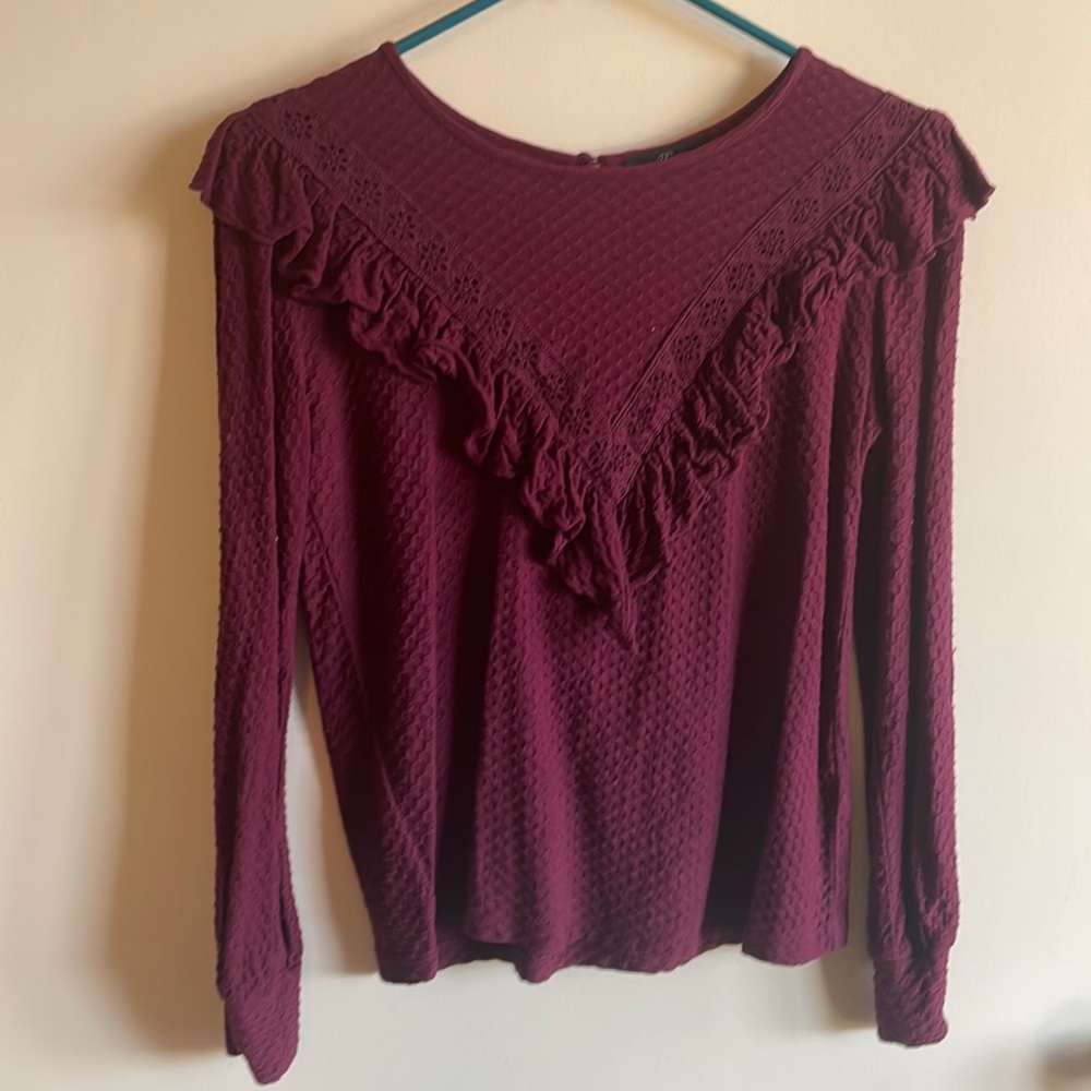 JCrew magenta top whimsical goth